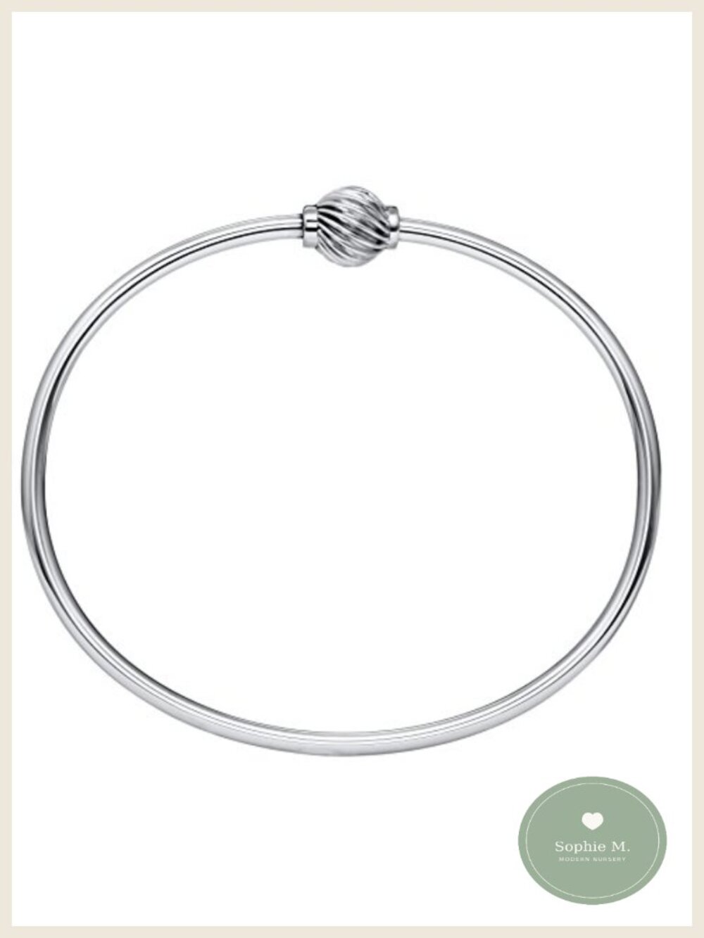 Sterling Silver Single Swirl Ball Threaded Bracelet Cape Cod